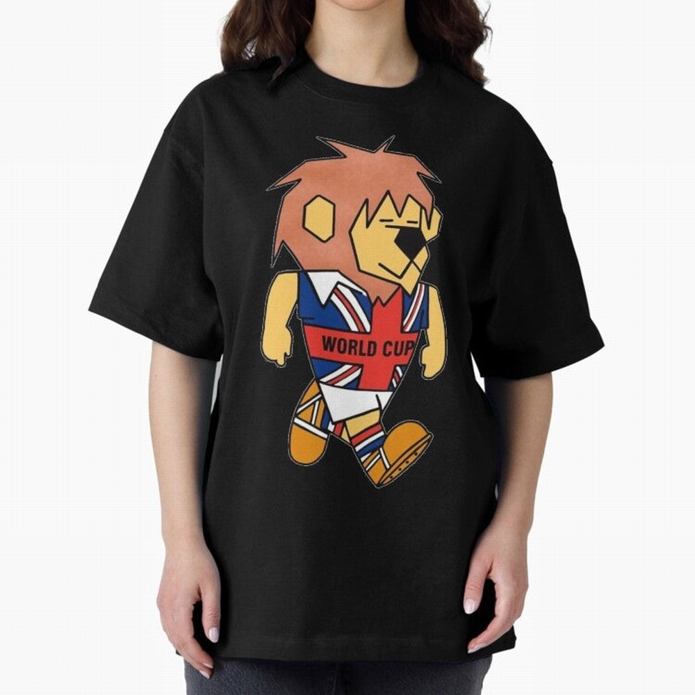 World Cup Willie 1966. Oversized T-Shirt Celebrate Unforgettable Nights in Global Football Passion for FIFA World Cup 2026 Group Stage, Inspired by Neymar, England and Germany, Sports Nostalgia, International Competition, Famous Players and