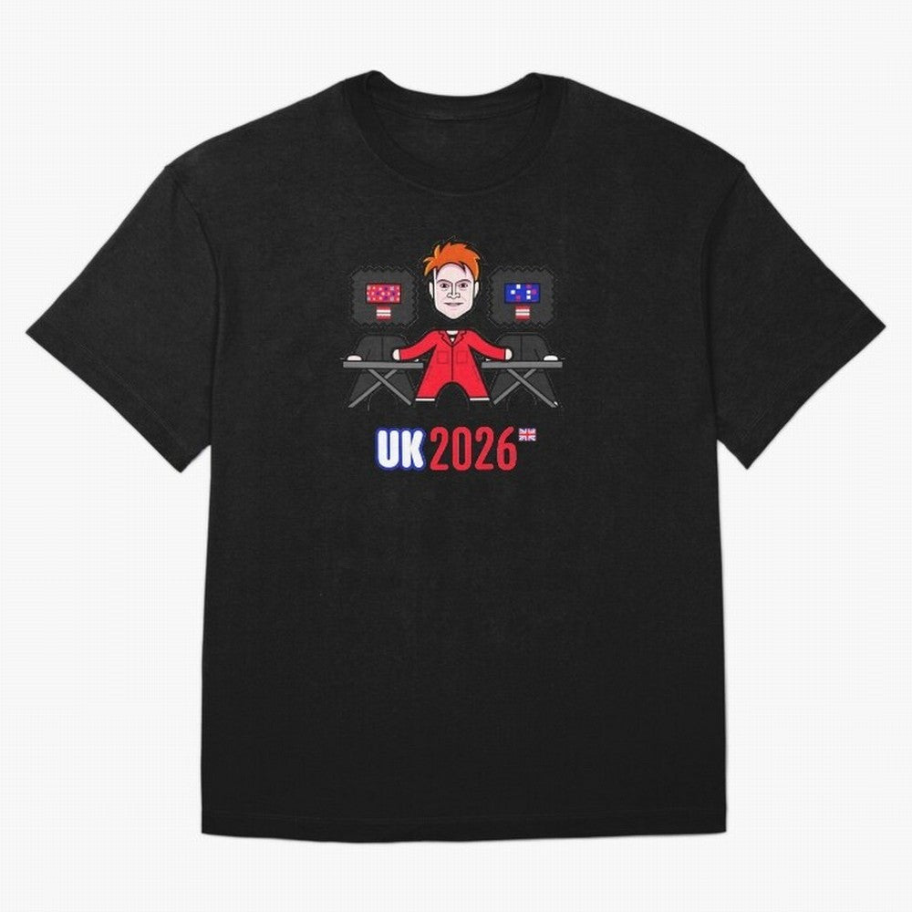 United Kingdom 2026 Oversized T-Shirt Cheer through Every Moment of Global Football Passion for FIFA World Cup 2026, Celebrating Neymar, Haaland and Cristiano Ronaldo, England and Germany, Global Supporter Spirit, Legendary Goals, National Colors