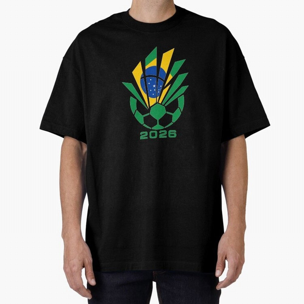 Mexican Soccer 2026 Flag Burst Emblem Oversized T-Shirt Show Fan Pride Across the FIFA World Cup 2026 Journey through Haaland and Mbappe Highlights, Portugal Pride, Champion Mindset, Group Stage Buzz, Knockout Tension and Passionate Fan Culture;