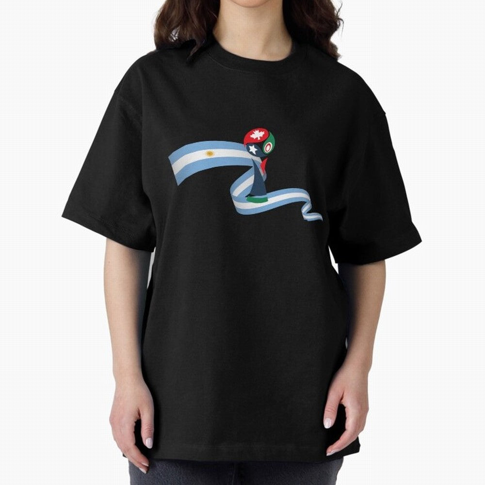 World Cup 2026 Team Argentina Oversized T-Shirt Feel FIFA World Cup 2026 USA Canada Mexico Connected to Haaland and Mbappe, Argentina and Brazil Energy, Football History, Final Match Energy, Crowd Noise and Once in a Lifetime Moments; Ideal for