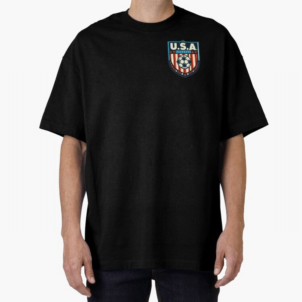 U.S.A Retro Style World Cup 2026 Oversized T-Shirt Honor Champions and Dreams in FIFA World Cup 2026 Group Stage Spirit, Celebrating Brazil, Portugal and Argentina, Mbappe and Neymar, Supporter Pride, Iconic Celebrations, Legendary Names and Global