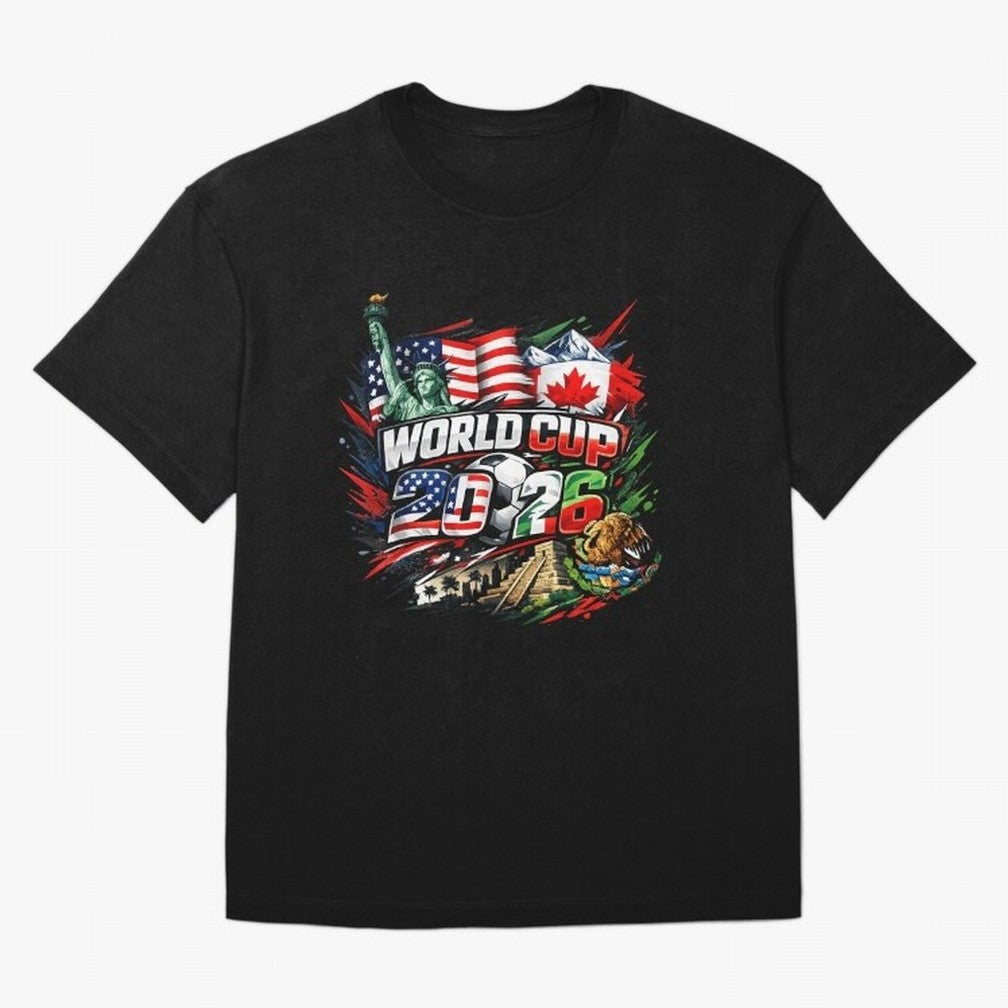 2026 North America Football Championship Oversized T-Shirt Feel International Energy from FIFA World Cup 2026 USA Canada Mexico Spirit, Celebrating Portugal, Neymar, Haaland and Cristiano Ronaldo, Supporter Pride, Iconic Celebrations, Legendary